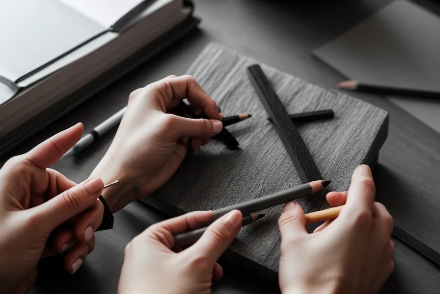 Mano practicando caligrafía de Hangul en papel cuadriculado, primer paso para el coreano principiantes